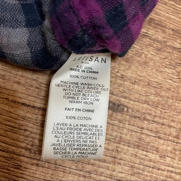 Artisan de Luxe Multi Combo Plaid Shirt Size Large - Picture 5 of 5